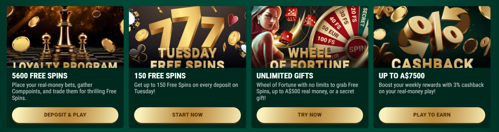 Richard Casino no deposit bonuses